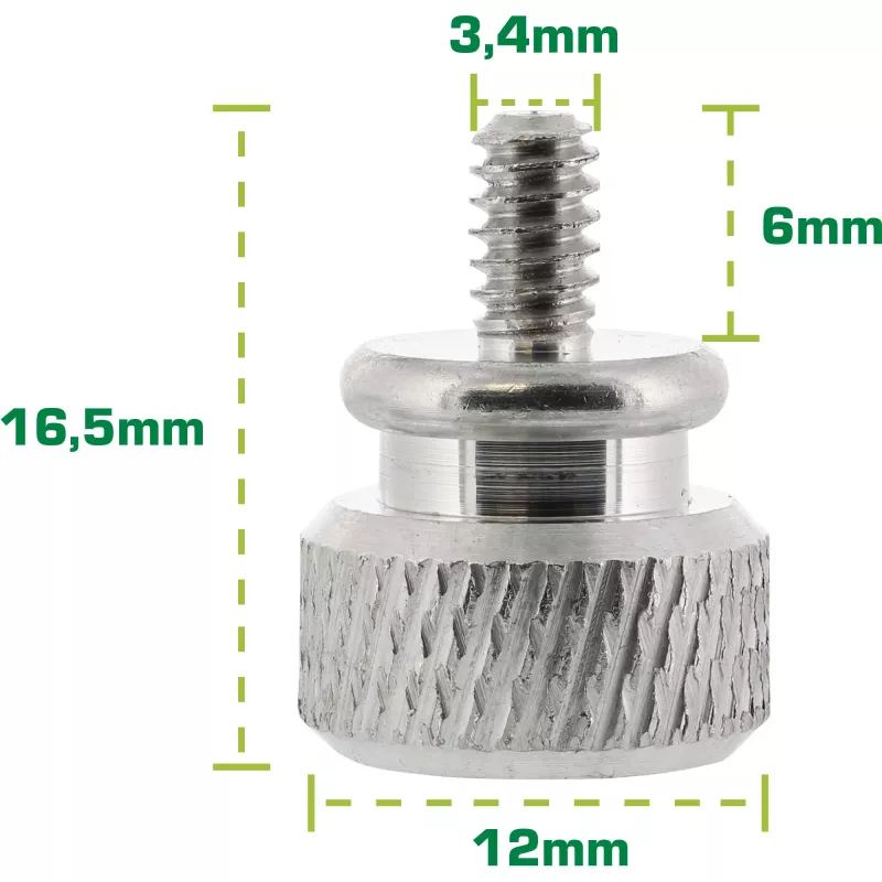 InLine Rändelschrauben für Gehäuse, aluminium, silber, 10 St.