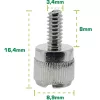 Rändelschrauben für Gehäuse InLine 77770A silber 6er-Pack