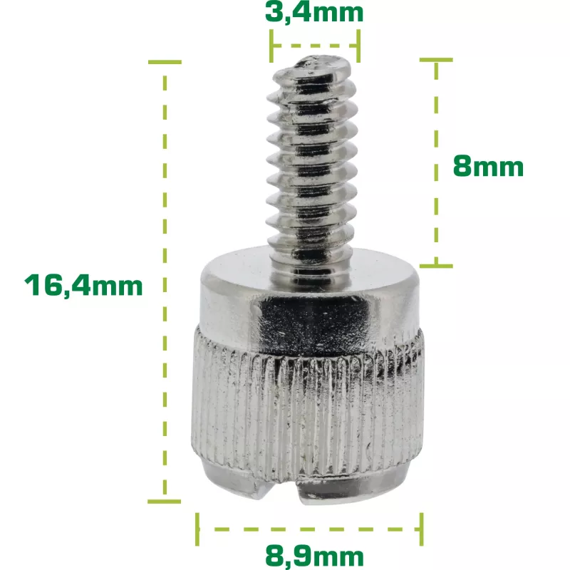 Rändelschrauben für Gehäuse InLine 77770A silber 6er-Pack
