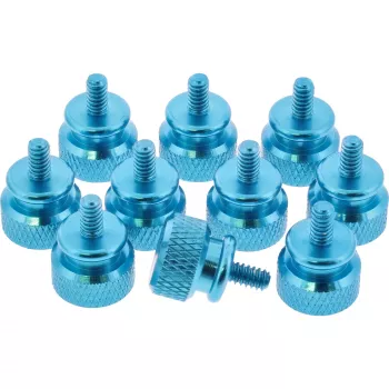 Rändelschrauben für Gehäuse InLine 77770B blau Aluminium 10 Stück Packung