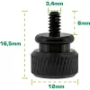 InLine Rändelschrauben für Gehäuse, Aluminium, schwarz, 10 St.
