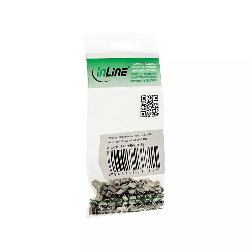 Schraubenmutter-Set UNC 4/40 InLine 77775B 100 Stk.