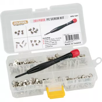 Schraubenset mit Schraubendreher InLine 77785 201-teilig
