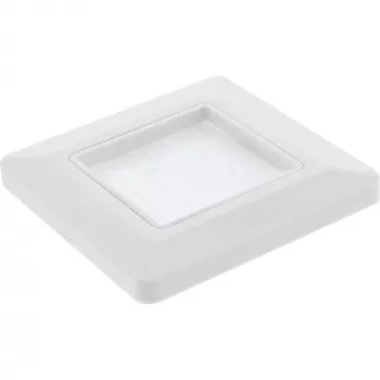 Wandrahmen mit Bürstendurchlass InLine 78501 für TV, Kunststoff, weiß RAL9010, 80×80 mm