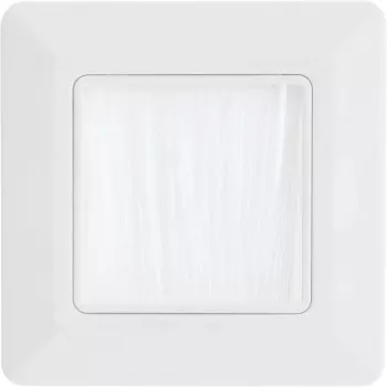 Wandrahmen mit Bürstendurchlass InLine 78501 für TV, Kunststoff, weiß RAL9010, 80×80 mm