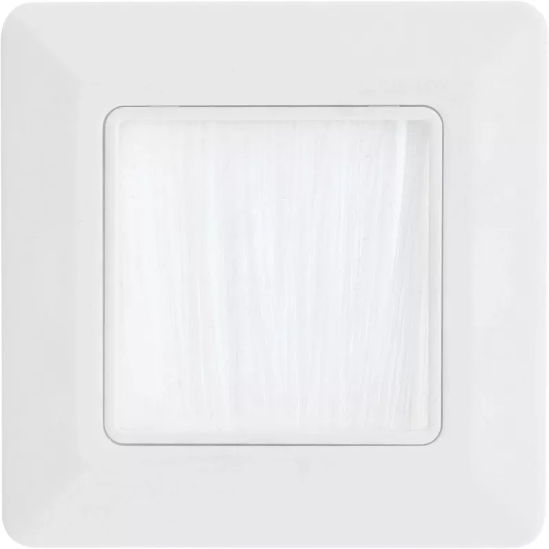 Wandrahmen mit Bürstendurchlass InLine 78501 für TV, Kunststoff, weiß RAL9010, 80×80 mm
