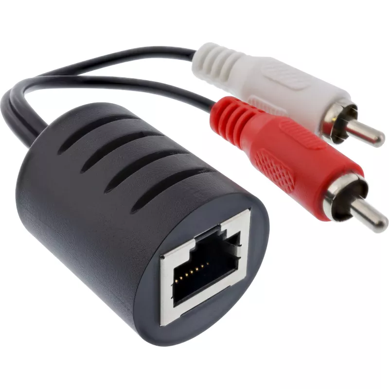 InLine RCA Audio über LAN / Ethernet / RJ45 Kabel 2 Stück, ein Set