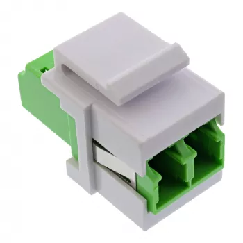 Glasfaser-Keystone-Snap-In-Adapter InLine 89988G LC Duplex SM grün