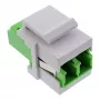 Glasfaser-Keystone-Snap-In-Adapter InLine 89988G LC Duplex SM grün