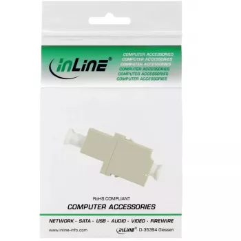 InLine Glasfaser-Adapter Duplex LC/LC Buchse MultiMode Keramikhülse