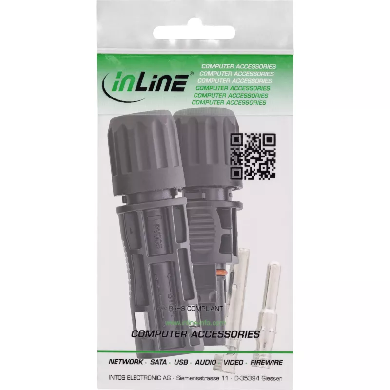 InLine 94001 Drahtverbinder Standard4/MC4/PV4 Schwarz Stecker/Buchse