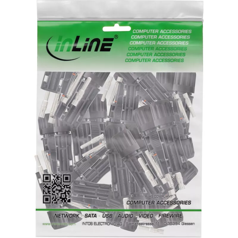 InLine 94020-Kabelverbinder Standard4/MC4/PV4 Schwarz Stecker/Buchse