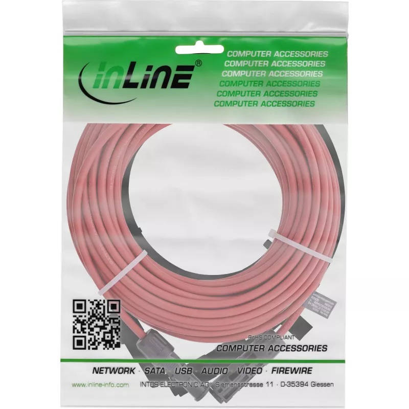 Mittelspannungskabel InLine 95412 Rot Schwarz 1500V 12,5m