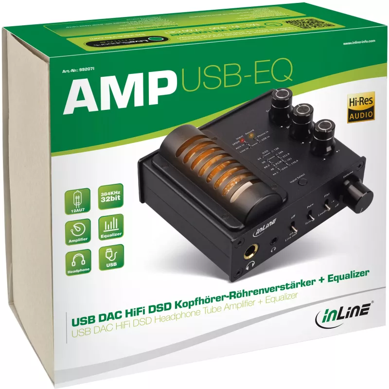 InLine AmpUSB-EQ, Hi-Res AUDIO HiFi DSD USB Audio DAC