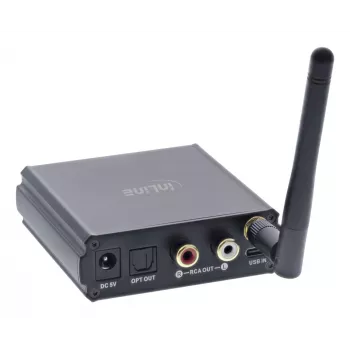 InLine Bluetooth 5.1 HiFi-Receiver & USB-DAC mit LCD 30m Reichweite