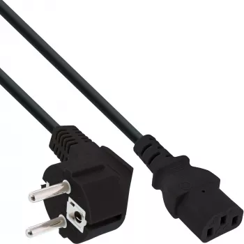 InLine B-16647F Stromkabel Schwarz 0,3 m Netzstecker Typ F IEC C13