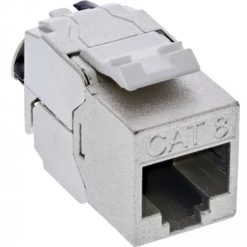 Keystone-Modul InLine B-76202Q – flach, grau, RJ-45, 14,5 × 31,8 × 19,4 mm
