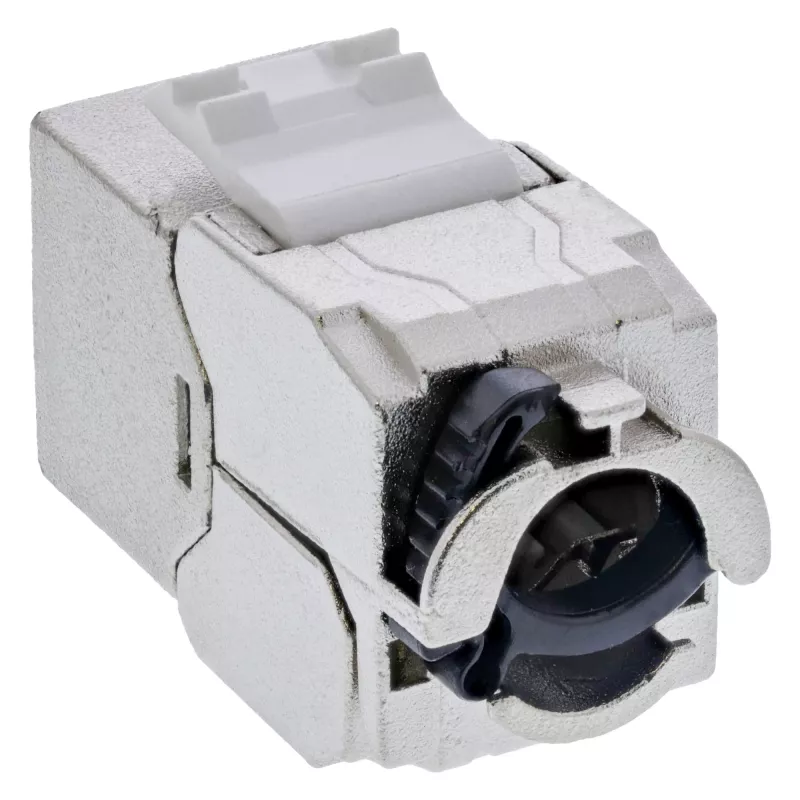 Keystone-Modul InLine B-76202Q – flach, grau, RJ-45, 14,5 × 31,8 × 19,4 mm