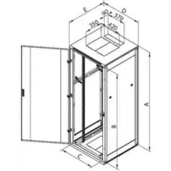 Freistehendes Rack Triton RMA-18-A66-CAX-N1 18U 800 kg Grau