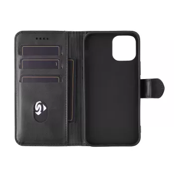 Wallet Case eSTUFF ES67110011-BULK für iPhone 17 Pro Max Schwarz 3 Kartenfächer