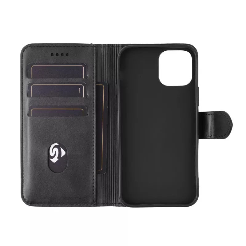 Wallet Case eSTUFF ES67110011-BULK für iPhone 17 Pro Max Schwarz 3 Kartenfächer