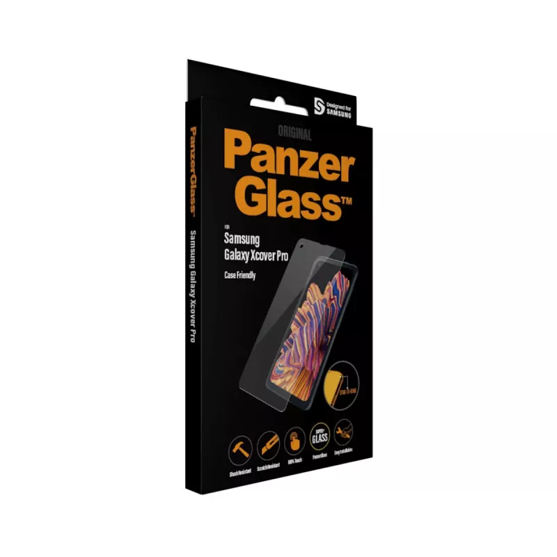 PanzerGlass® Displayschutzfolie Samsung Galaxy Xcover Pro, Samsung, Samsung - Galaxy Xcover Pro, Trockenanbringung, Kratzfest, Stoßfest, Transparent, 1 Stk.
