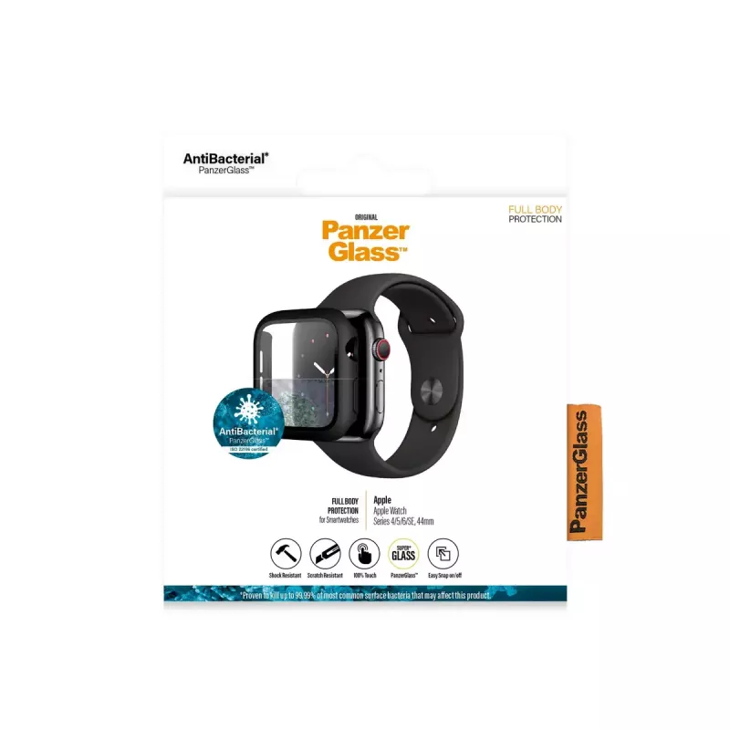 PanzerGlass® Full Body Case Schwarz Apple Watch SE 3 | SE | 6 | 5 | 4 | 44mm