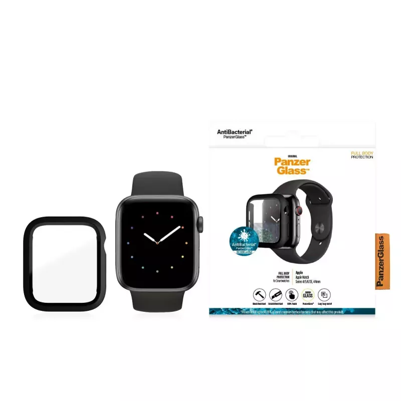 PanzerGlass® Full Body Case Schwarz Apple Watch SE 3 | SE | 6 | 5 | 4 | 44mm