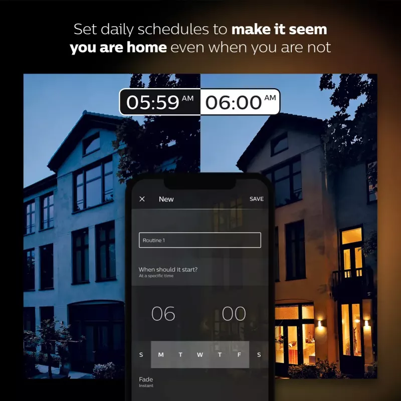 Smart LED Starterkit Philips Hue White and Colour Ambience — 2× E27 11W Leuchtmittel, Bluetooth/Zigbee