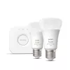 Smart LED Starterkit Philips Hue White and Colour Ambience — 2× E27 11W Leuchtmittel, Bluetooth/Zigbee