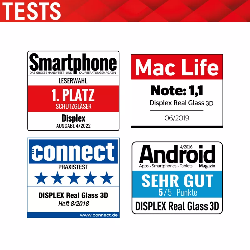 Displex Full Cover Panzerglasfolie Apple iPhone 13 Pro Max 14 Plus Gehärtetes Glas Kratzfest