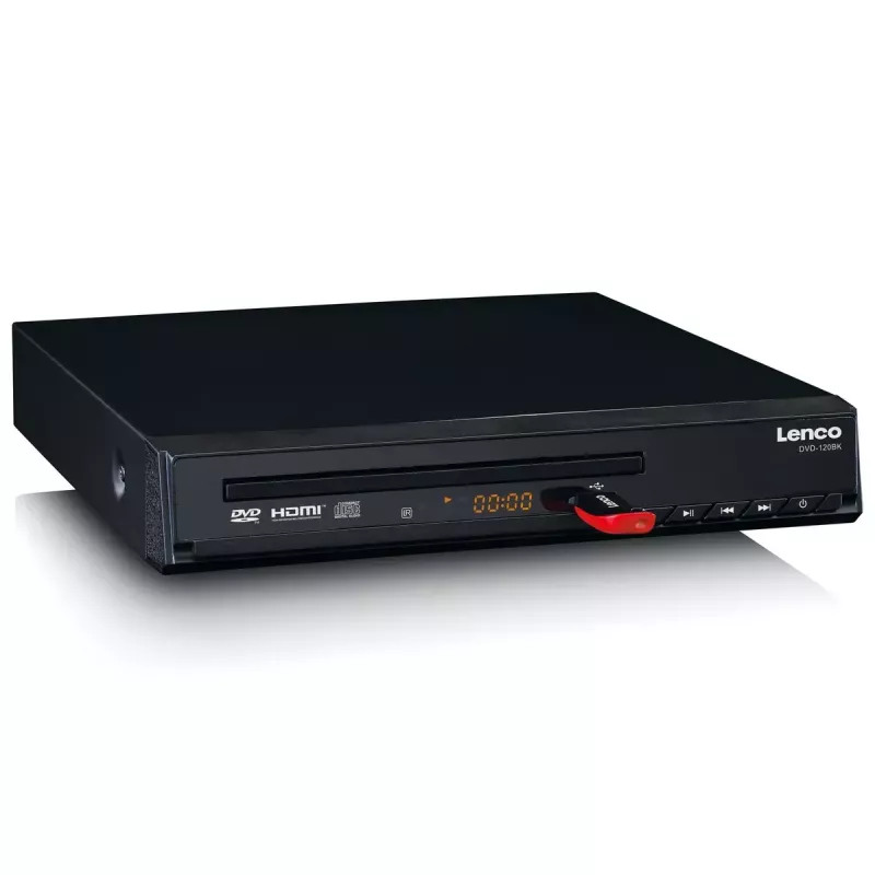 DVD-Player Lenco DVD-120 Schwarz NTSC PAL 20-20000 Hz 90 dB