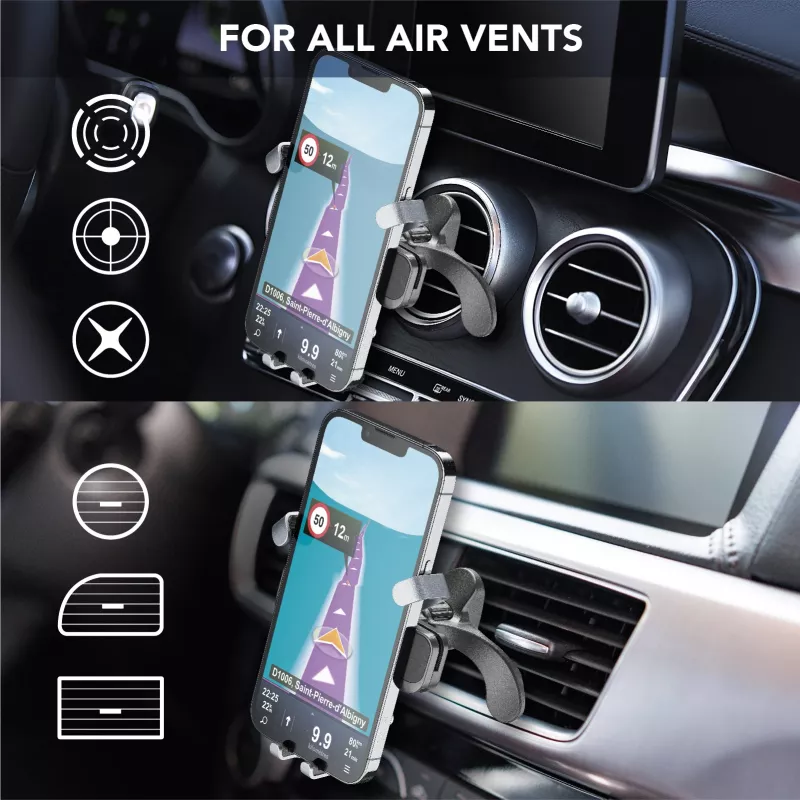 Cellularline Slide Fit - Universelle Auto-Smartphone-Halterung mit einfachem Einsetzen