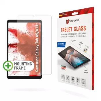 Displex Tablet Glass (9H) für Samsung Galaxy Tab A11/A9, Eco-Montagerahmen, unzerbrechlich