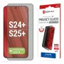 Displex Sichtschutz-Displayschutzfolie (10H) für Samsung Galaxy S24+/S25+, Eco Montagerahmen, Sichtschutzfilter