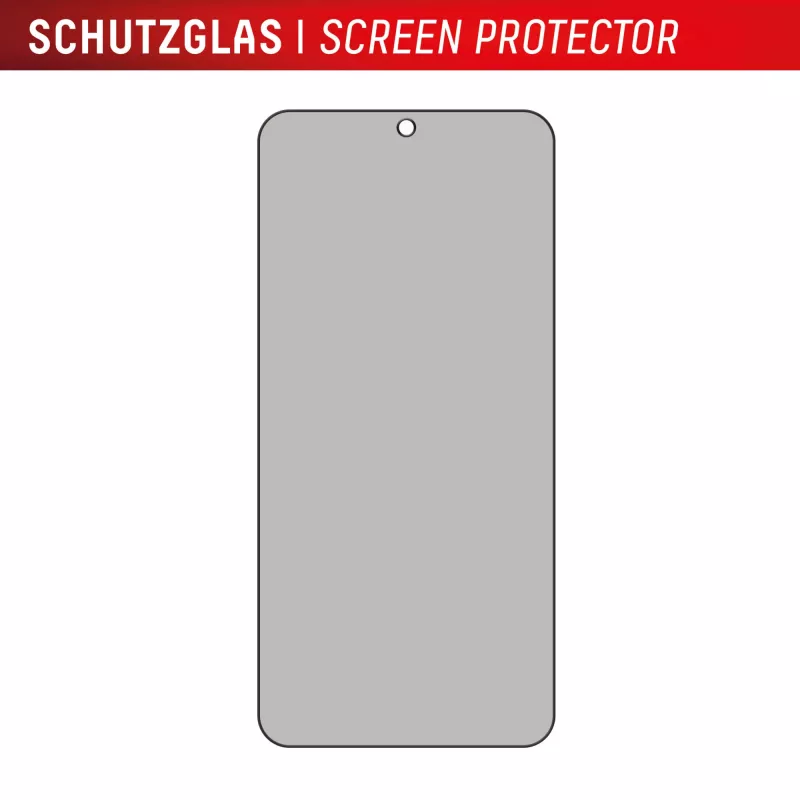 Displex Sichtschutz-Displayschutzfolie (10H) für Samsung Galaxy S24+/S25+, Eco Montagerahmen, Sichtschutzfilter