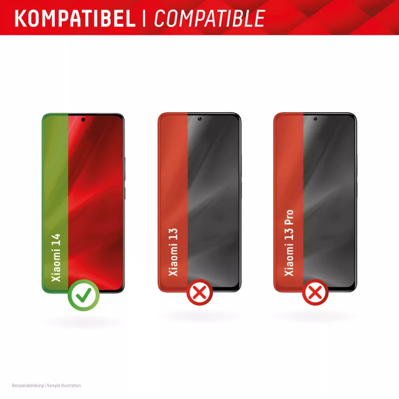 Displex Displayschutzfolie (10H) für Xiaomi 14, Eco Montagerahmen, kratzfest