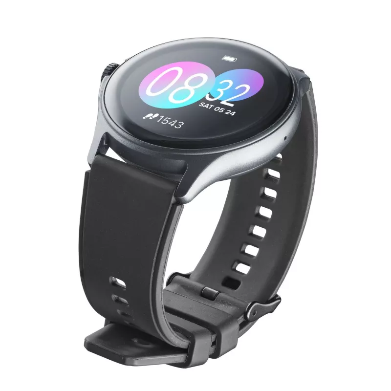 Cellularline ION PRO Round Bluetooth® Smartwatch mit App, 3,51 cm (1,38 Zoll), TFT, Touchscreen, 0,00064 GB, 98 g