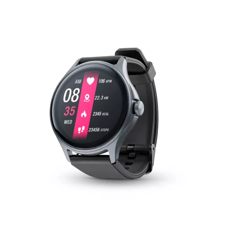 Cellularline ION PRO Round Bluetooth® Smartwatch mit App, 3,51 cm (1,38 Zoll), TFT, Touchscreen, 0,00064 GB, 98 g