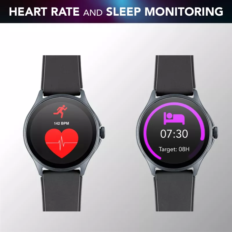 Cellularline ION PRO Round Bluetooth® Smartwatch mit App, 3,51 cm (1,38 Zoll), TFT, Touchscreen, 0,00064 GB, 98 g