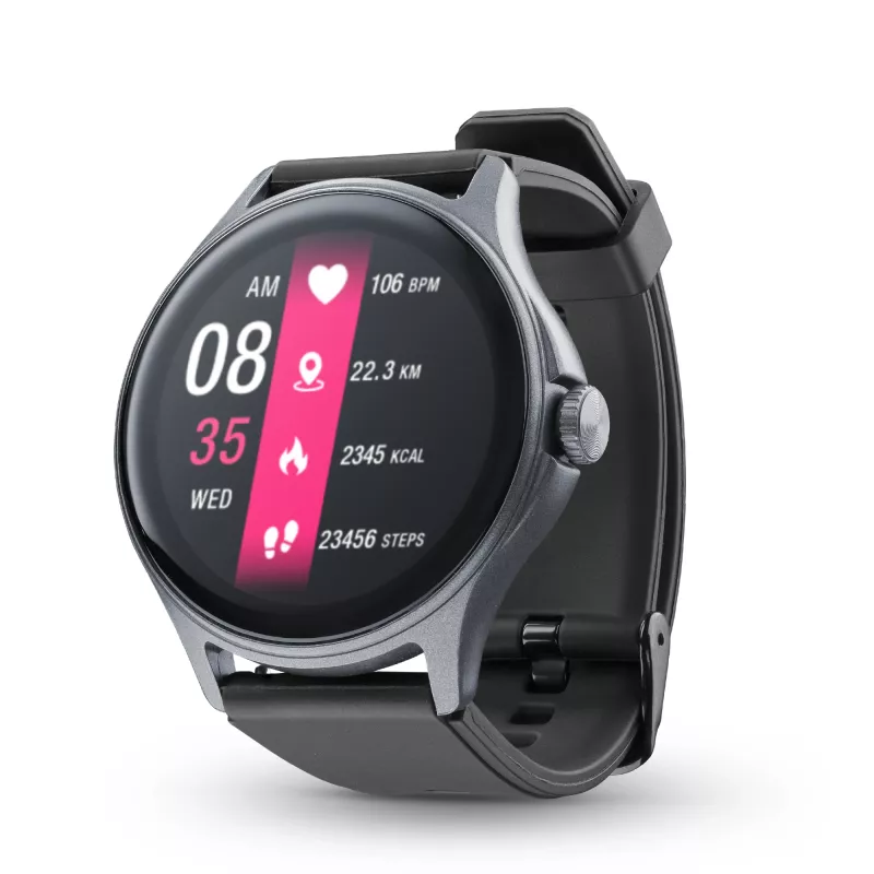 Cellularline ION PRO Round Bluetooth® Smartwatch mit App, 3,51 cm (1,38 Zoll), TFT, Touchscreen, 0,00064 GB, 98 g