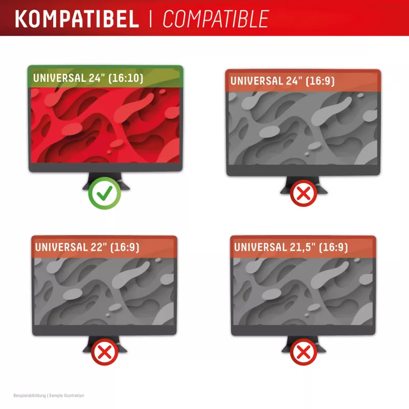 Displex PRIVACY SAFE abnehmbarer 2-Wege-Sichtschutzfilter für Desktop-Monitor 24'' (16:10)
