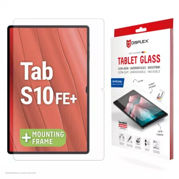 Displex Tablet Glass (9H) für Samsung Galaxy Tab S10 FE+, Eco Montagerahmen, unzerbrechlich