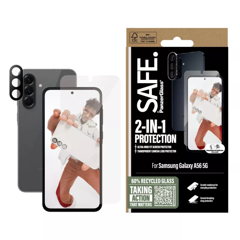 PanzerGlass SAFE. by ® 2-in-1 Bundle Samsung Galaxy A56 5G kratz- und stoßfest