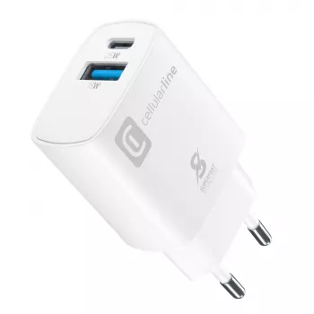 Cellularline Smartphone Universal Weiß AC Ladegerät für den Innenbereich