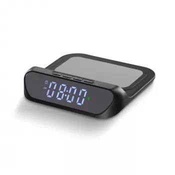 Tech Pop Digitaler Wecker Schwarz
