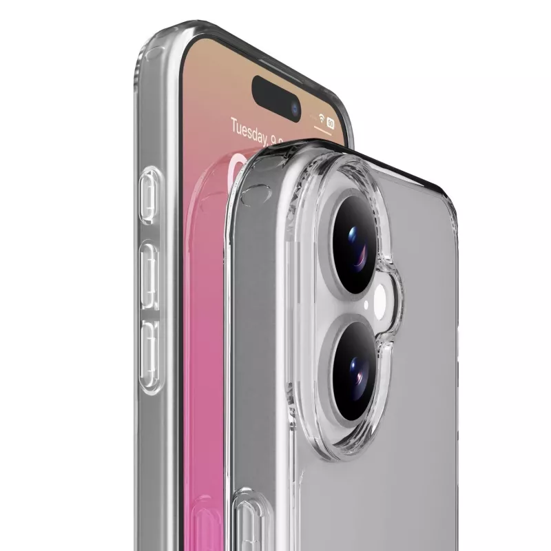 Cellularline Clear Protect – iPhone 17 Hartschale mit Gummirändern