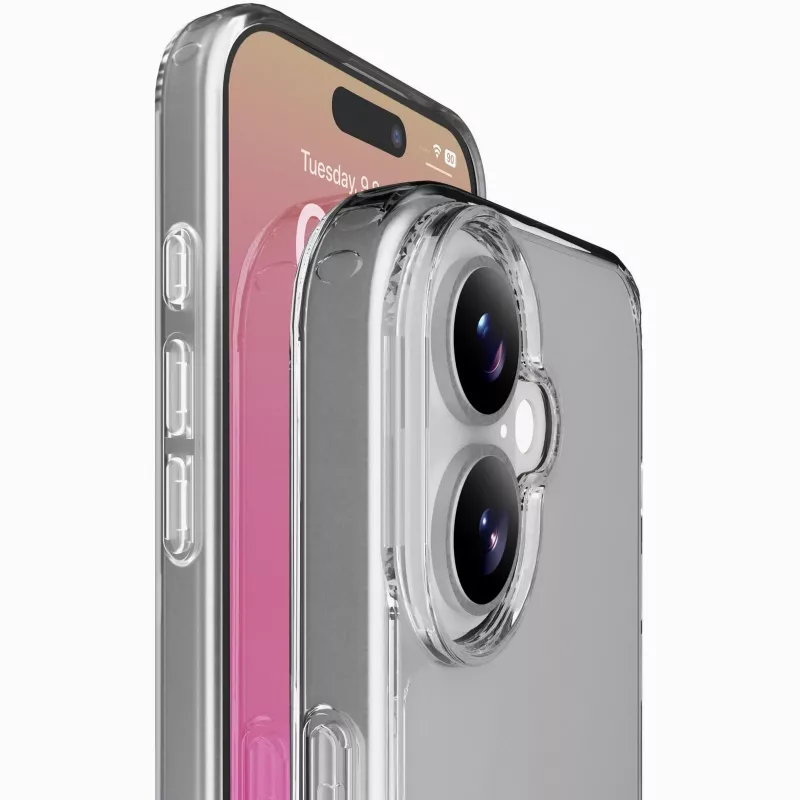 Cellularline Clear Protect – iPhone 17 Hartschale mit Gummirändern