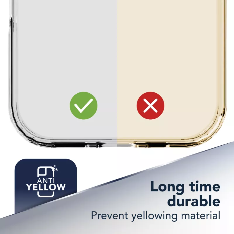 Cellularline Clear Protect - iPhone 17 Pro Max Hartschale mit Gummirändern
