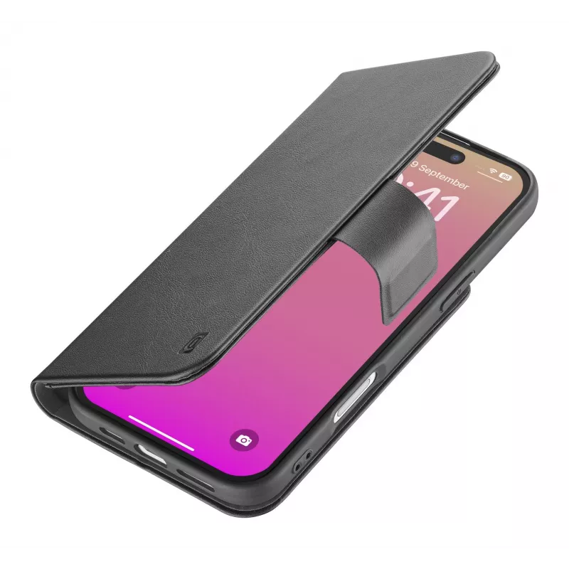 Cellularline Book Agenda – Buchhülle in Lederoptik mit Magnetverschluss für iPhone 17
